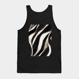 Stylized Zebra Fur - Printed Faux Hide #7 Tank Top